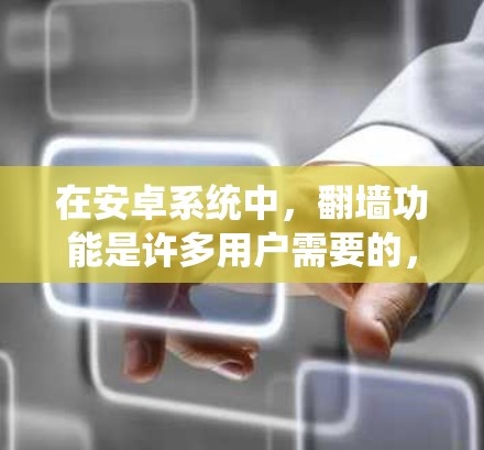 在安卓系统中，翻墙功能是许多用户需要的，但为了确保安全，并提供高效、便捷的登录方式，安fer翻墙软件成为了必需的登录工具。以下是对安fer翻墙软件的详细总结