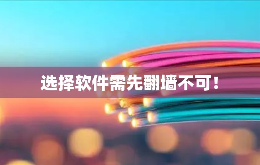 选择软件需先翻墙不可！