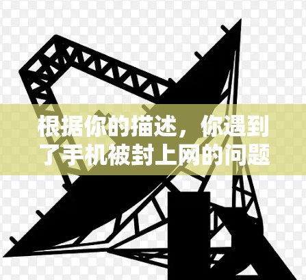 根据你的描述，你遇到了手机被封上网的问题。以下是逐步的解决方案