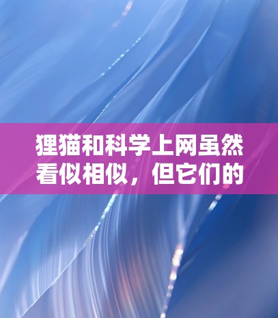 狸猫和科学上网虽然看似相似，但它们的定义和侧重点有所不同。以下是对这两个概念的详细分析
