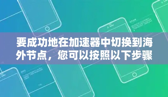 要成功地在加速器中切换到海外节点，您可以按照以下步骤操作