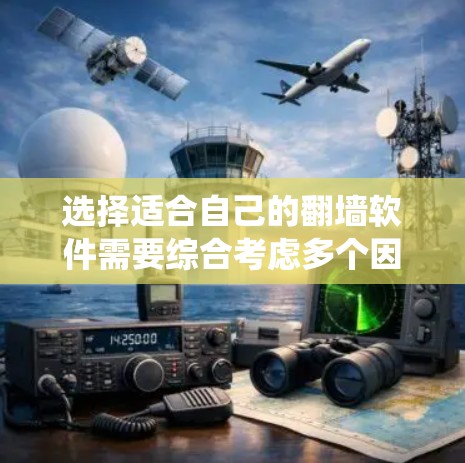 选择适合自己的翻墙软件需要综合考虑多个因素，以下是一个系统化的指南，帮助您做出明智的选择