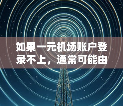 如果一元机场账户登录不上，通常可能由多个因素导致，包括但不限于