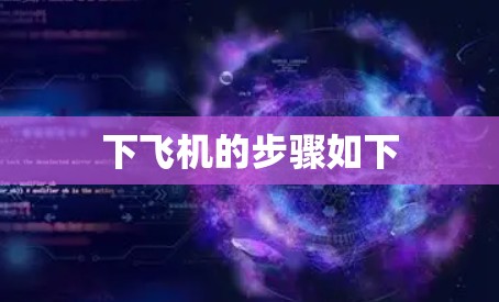 下飞机的步骤如下