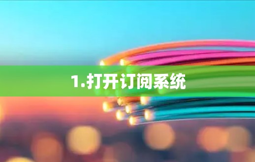 1.打开订阅系统